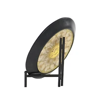 16" Gold Polystone Traditional Decorative Plate with Stand