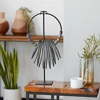 20" Gray Teak Wood Natural Sculpture