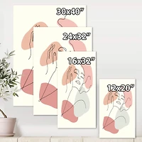 Designart - Continuous Line Portrait of Woman In