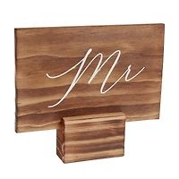Small Mr. Wooden Table Seating Sign with Base by Celebrate It™