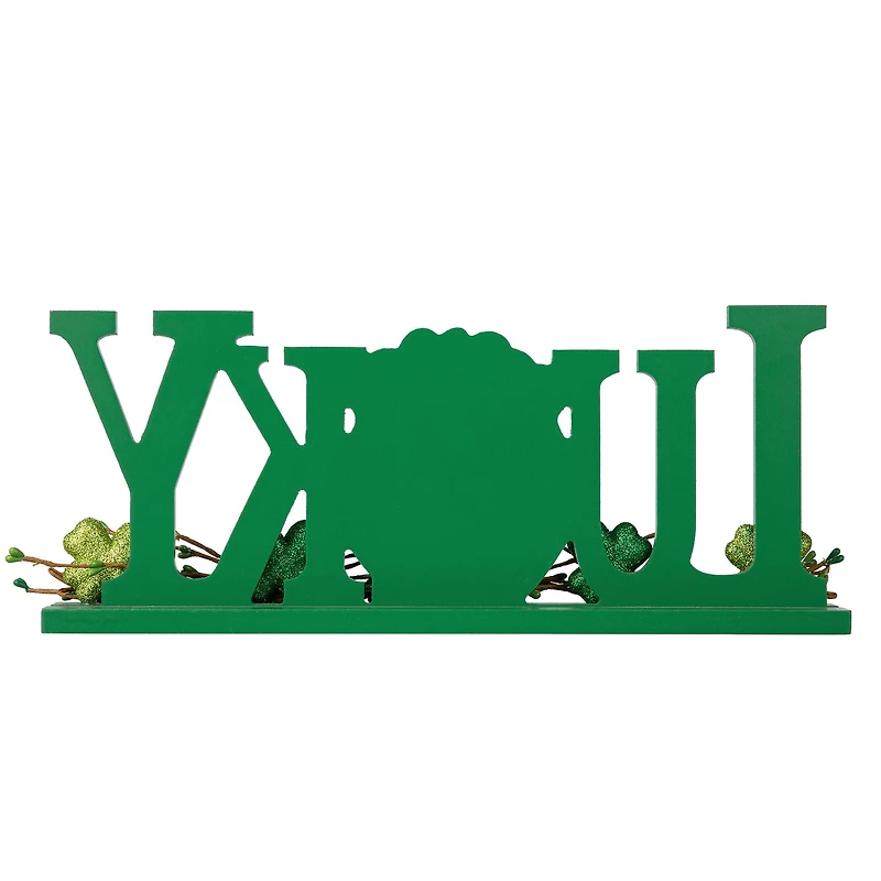 Glitzhome® 15.75" St. Patrick'Lucky Wooden Table Decor