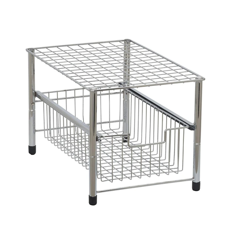 Household Essentials Sliding Basket Cabinet Organizer