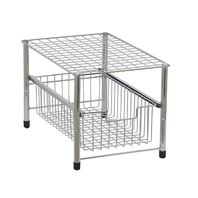 Household Essentials Sliding Basket Cabinet Organizer