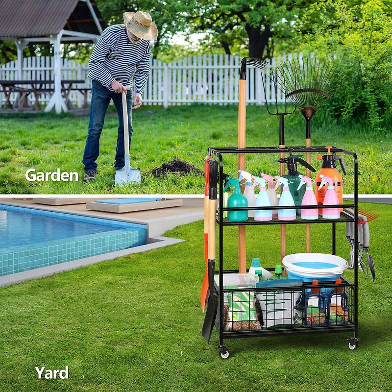 NEX™ Garden Tool Rolling Storage Organizer