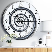 Designart Time Spiral Analog Wall Modern Wall Clock