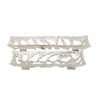 Silver Contemporary Tray, Set of 2" 29", 23"