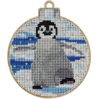 Wonderland Crafts Penguin Ornament Cross-Stitch Kit