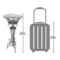 Design Toscano 37.5" Victorian Basketweave Metal Fern Planter