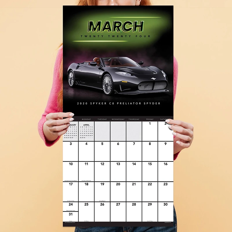 TF Publishing 2024 Dream Cars Wall Calendar
