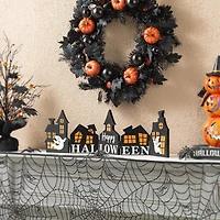 Glitzhome® 2ft. Halloween Hinged Haunted House Table Décor