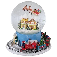 7.25" Musical Revolving House Christmas Snow Dome Décor
