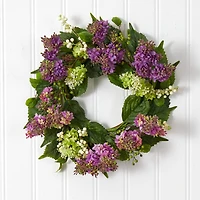 20" Purple & Green Lilac Wreath