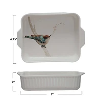 Hello Honey® 9" Avian Elegance 1-Quart Stoneware Baker