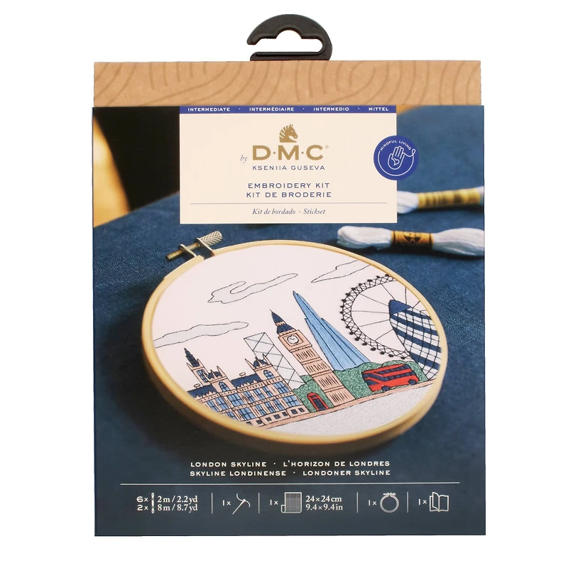 DMC® London Intermediate Embroidery Kit with Hoop