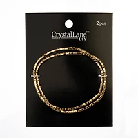 Crystal Lane DIY Gold Rhinestones Bracelets, 2ct.