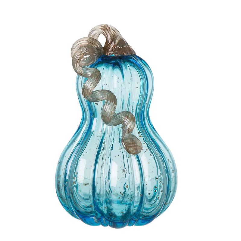 Glitzhome® Blue Glass Pumpkin Set