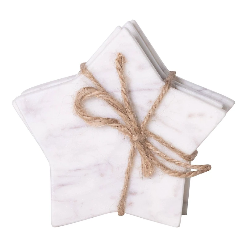 Hello Honey® Marble Star Shaped Coasters, 4ct.