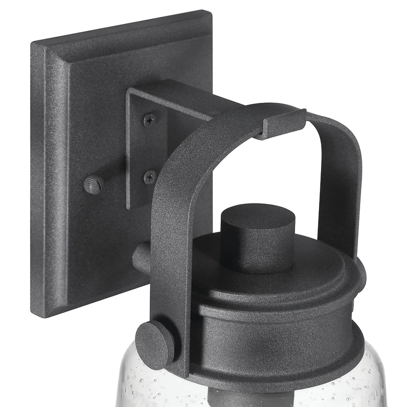 Hello Honey® Gage Distressed Zinc Industrial Tapered Seedy Glass & Metal Wall Mounted Outdoor Light