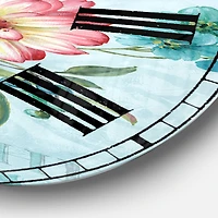 Designart 'Handpainted Peacock Traditional Wall Clock