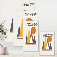 Designart - Mountain Abstract and Sun