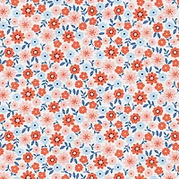 Fabric Editions White Carolina Floral Buds Cotton Fabric