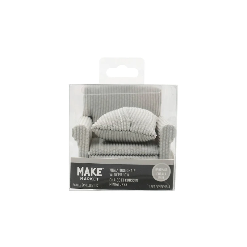 Miniature Gray Textured Chair by Make Market®