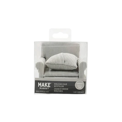 Miniature Gray Textured Chair by Make Market®