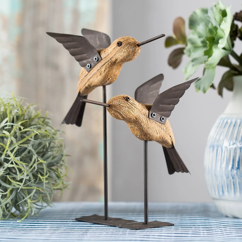 Bird on Stake Tabletop Sitter Set