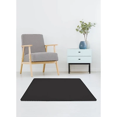 FloorPops Black Puzzle Interlocking Floor Tiles Set of 9