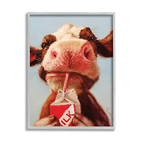 Stupell Industries Baby Cow Milk Carton Wall Art