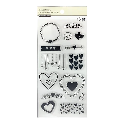 6 Pack: Hearts Clear Stamp Set by Recollections™