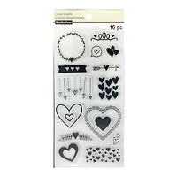6 Pack: Hearts Clear Stamp Set by Recollections™