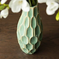 Glitzhome® Geometric Green Ceramic Modern Vase Set