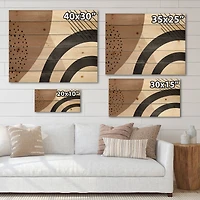 Designart - Abstract Shapes in Terracotta and Ivory Shapes III