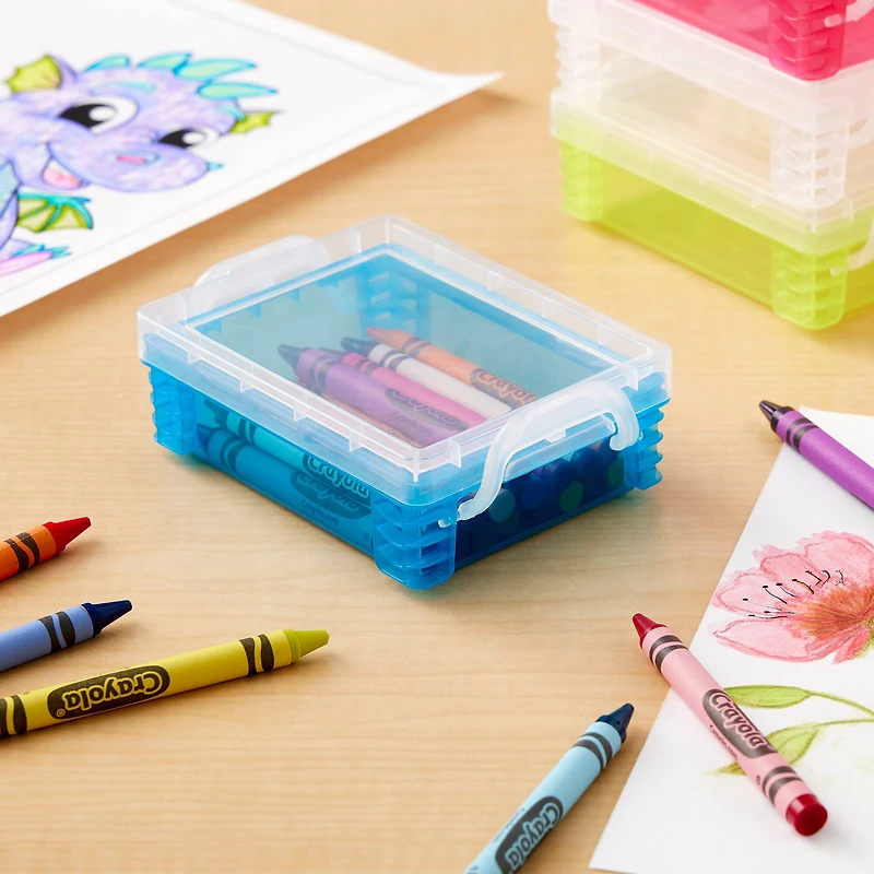 Teal Stacking Crayon Box by Simply Tidy™