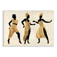 Stupell Industries Powerful Women Dancing African Glam Fashion Black Beige Wall Plaque