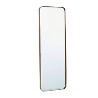 Gold Iron Contemporary Wall Mirror, 13" x 13" x 2"