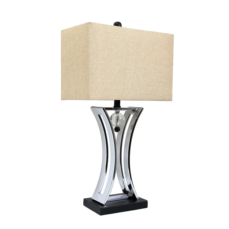 Elegant Designs 27.5" Chrome Executive Business Table Lamp