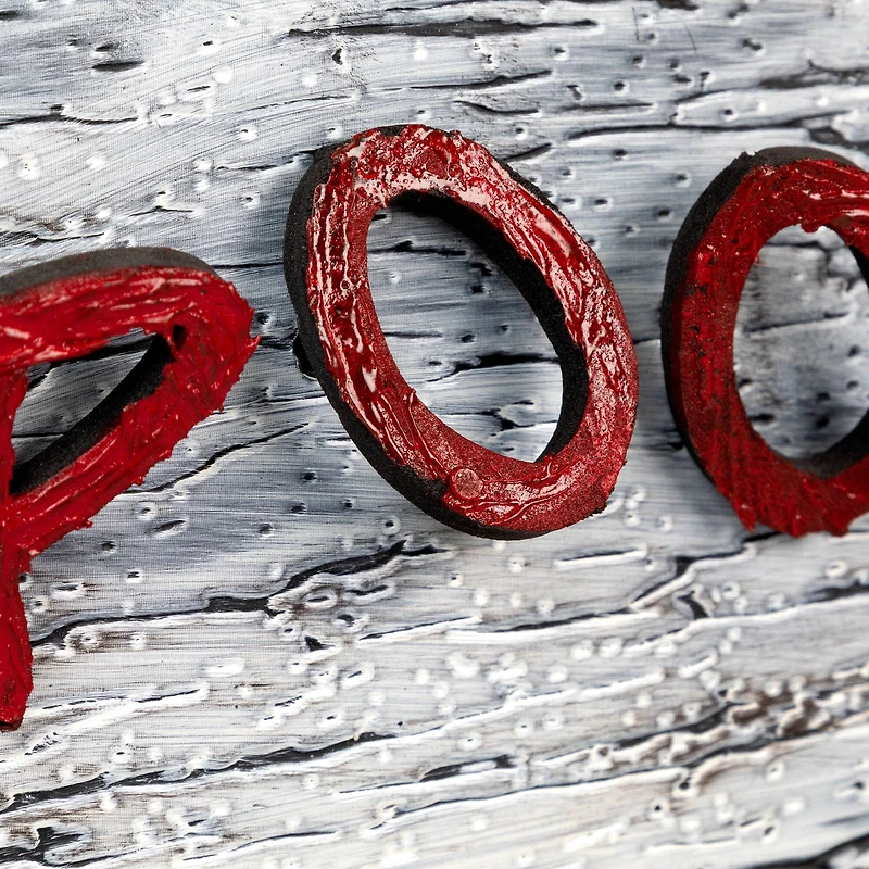 20.5" Red & Gray Animated Spooky Halloween Sign