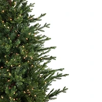 6ft. Pre-Lit Deluxe Russian Pine Artificial Christmas Tree in Planter, Warm White LED Lights