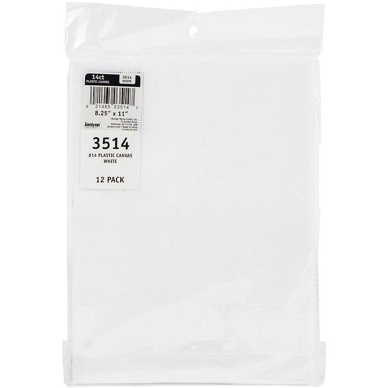 Design Works White 8.25" x 11" Plastic Canvas, 12ct.