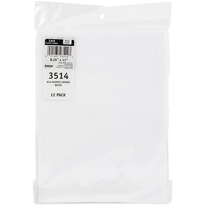 Design Works White 8.25" x 11" Plastic Canvas, 12ct.