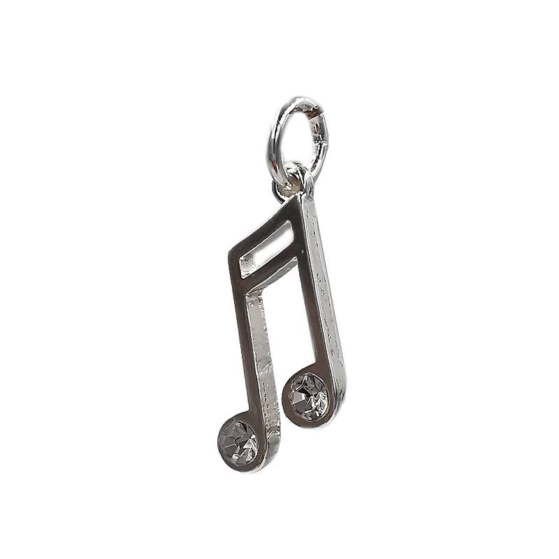 Charmalong™ Silver Plated Crystal Music Charm by Bead Landing™