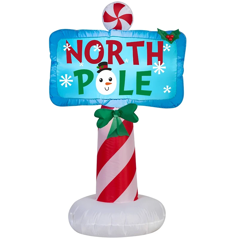 3.5ft. Airblown® Inflatable Outdoor North Pole Sign