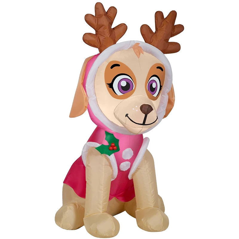 3.5ft. Airblown® Inflatable Christmas Nick Jr™ Paw Patrol Skye in Pink Snow Outfit with Antlers