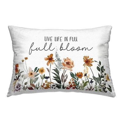 Stupell Industries Full Bloom Sentiment Outdoor Printed Pillow