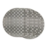 DII® Reversible Round Basket Weave Woven Placemats