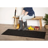 J&M Charcoal Ribbed Walk Off Utility Runner