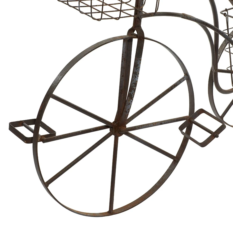 Brown Metal Farmhouse Plantstands, 33" x 41" x 13"