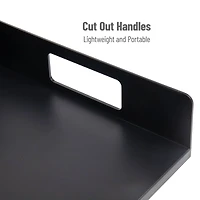 Mind Reader Black Plastic Utensil, Napkin & Plate Serving Tray